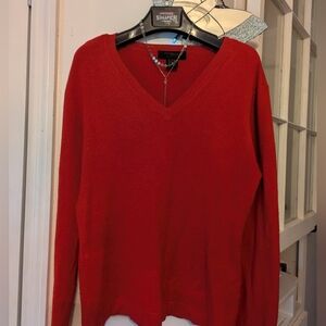 Vintage Express Vibrant Red Knit Top